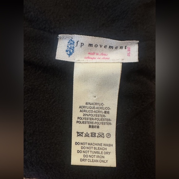 Free People Beanie Black White Lets Race Fleece Lined Knit Look Folded Cuff Warm - Picture 6 of 6